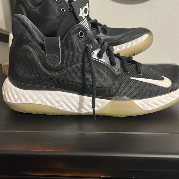 Nike KD Black and White Athletic Sneakers - Picture 2 of 3